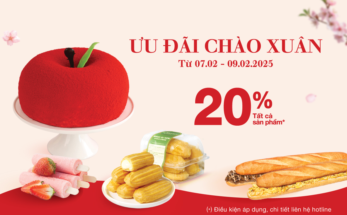 Cùng Savouré Bakery Tận Hưởng Ngay Ưu Đãi Hấp Dẫn Đầu Năm!