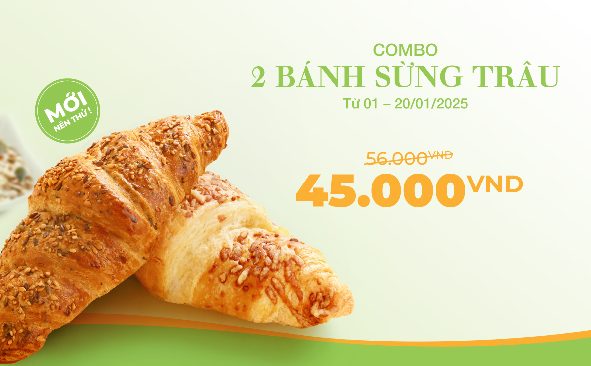 COMBO 2 BÁNH SỪNG TRÂU - VỊ MỚI LẠ, GIÁ SIÊU MÊ